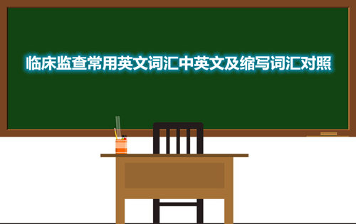 臨床監查常用英文詞匯中英文及縮寫詞匯對照