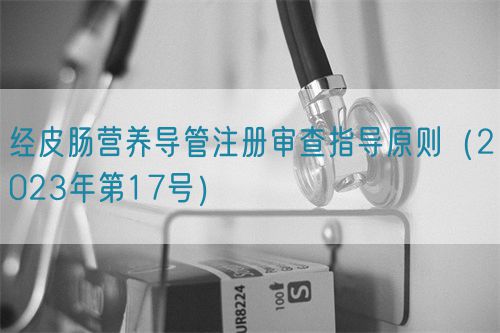 經皮腸營養導管注冊審查指導原則（2023年第17號）(圖1)