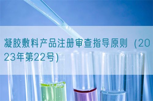 凝膠敷料產品注冊審查指導原則（2023年第22號）