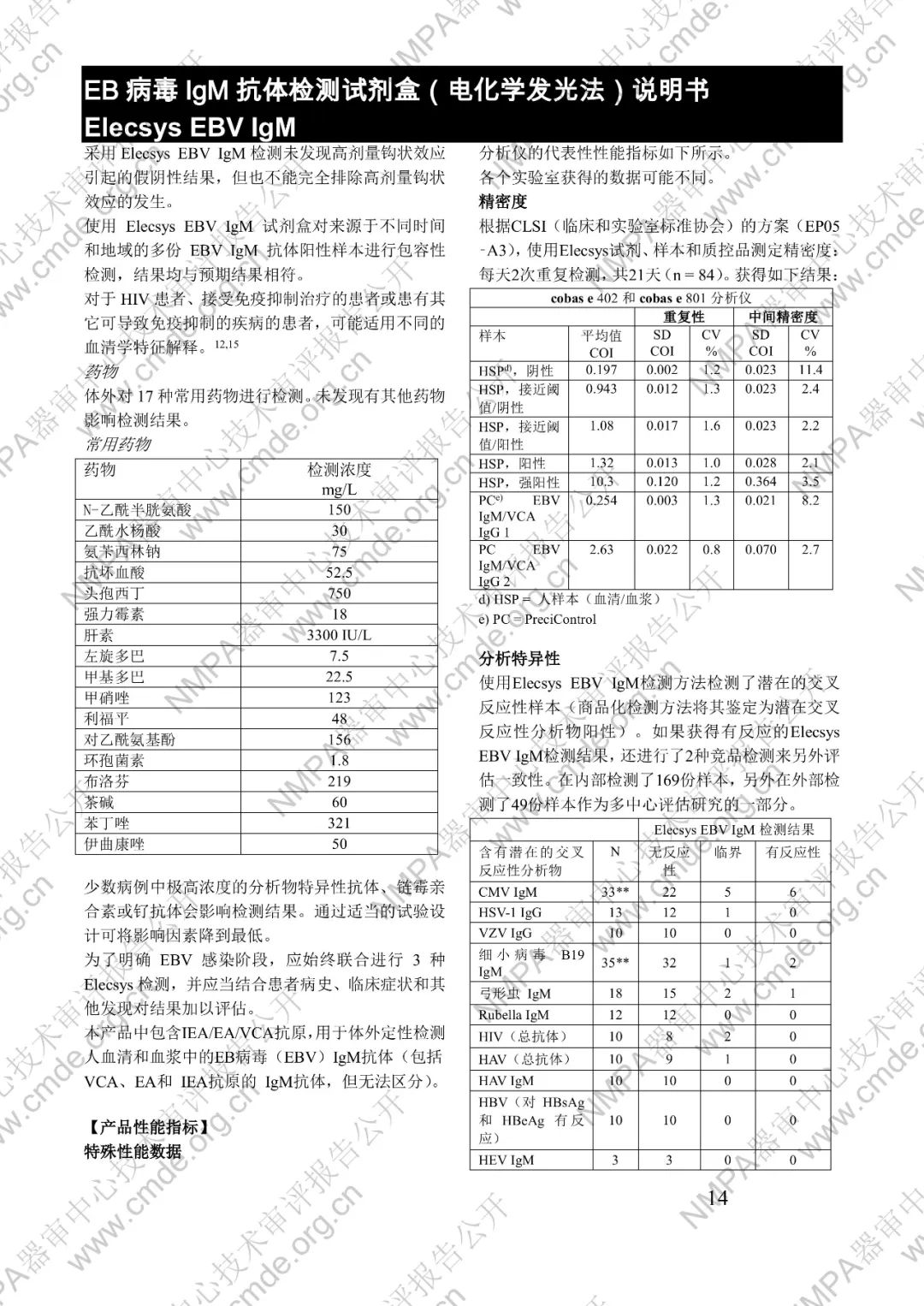羅氏EB病毒IgM抗體檢測試劑盒（電化學(xué)發(fā)光法）三類IVD新品審評報(bào)告公開(圖27)
