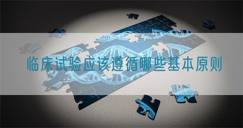 臨床試驗應該遵循哪些基本原則(圖1)